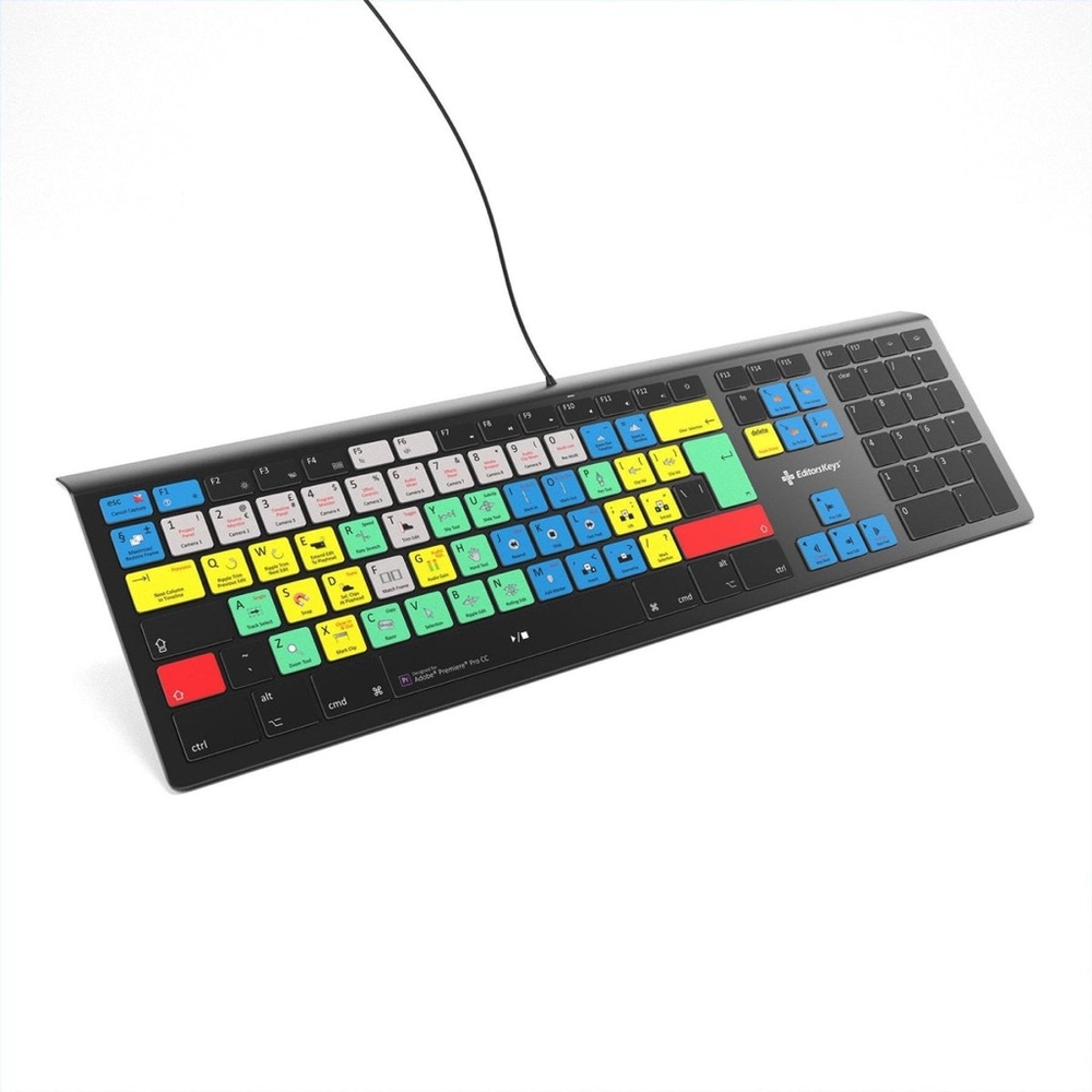 EditorsKeys ADOBE PREMIERE PRO KEYBOARD - BACKLIT - FOR MAC OR PC